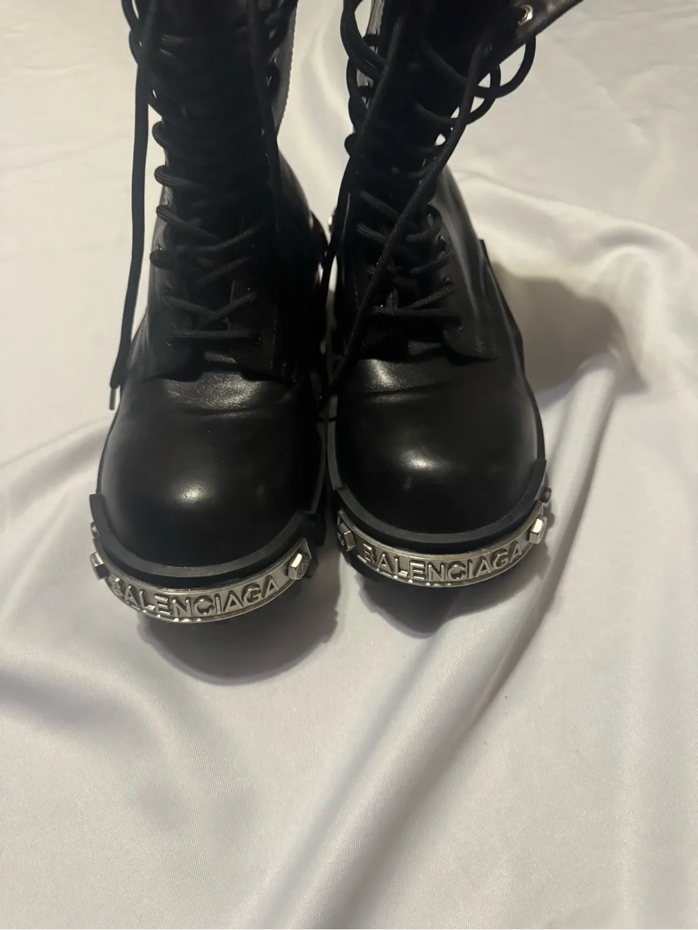 Balenciaga leather bulldozer Boots